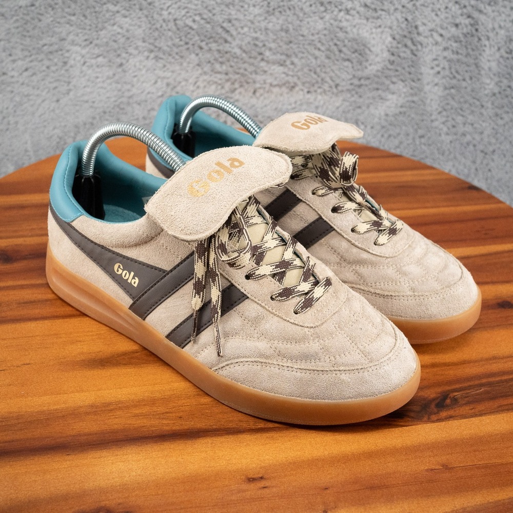 Gola Women's Size 10 Stadia 86 Bone/Mocha/Ocean/Gum Sneakers CLB787CT